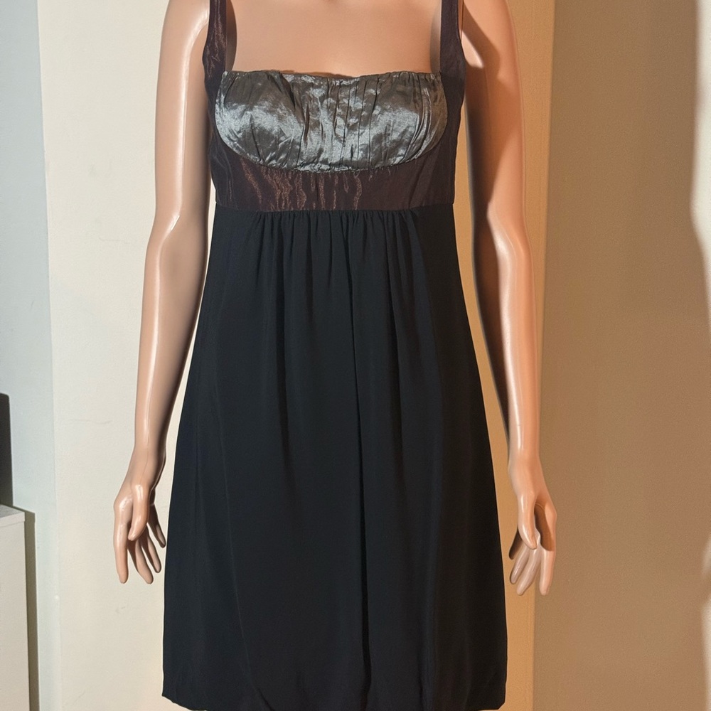 Nicole Miller Collection Empire Waist Babydoll Dress - Black Size 4 Preloved